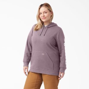 Women's Plus Water Repellent Sleeve Logo Hoodie