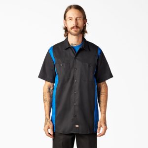 Two-Tone Short Sleeve Work Shirt